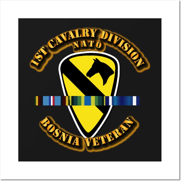 1st Cavalry Division w Bosnia SVC Ribbons Wall Art by twix123844